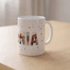 Regalo original taza de cerámica con fotos en las letras